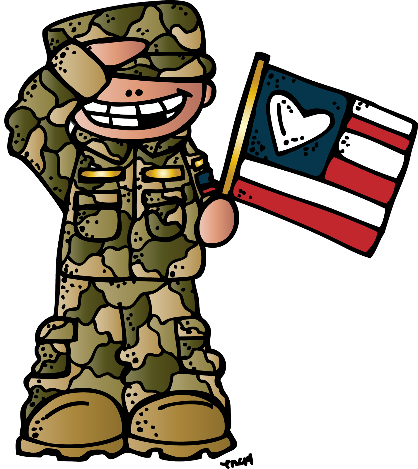 Illustrating clip art etc. Melonheadz clipart military