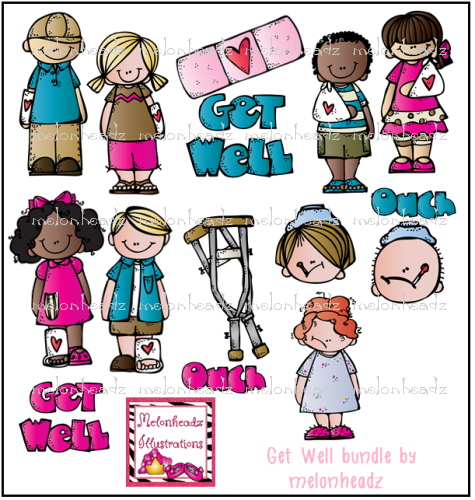 Melonheadz clipart nurse. Want get well bundle