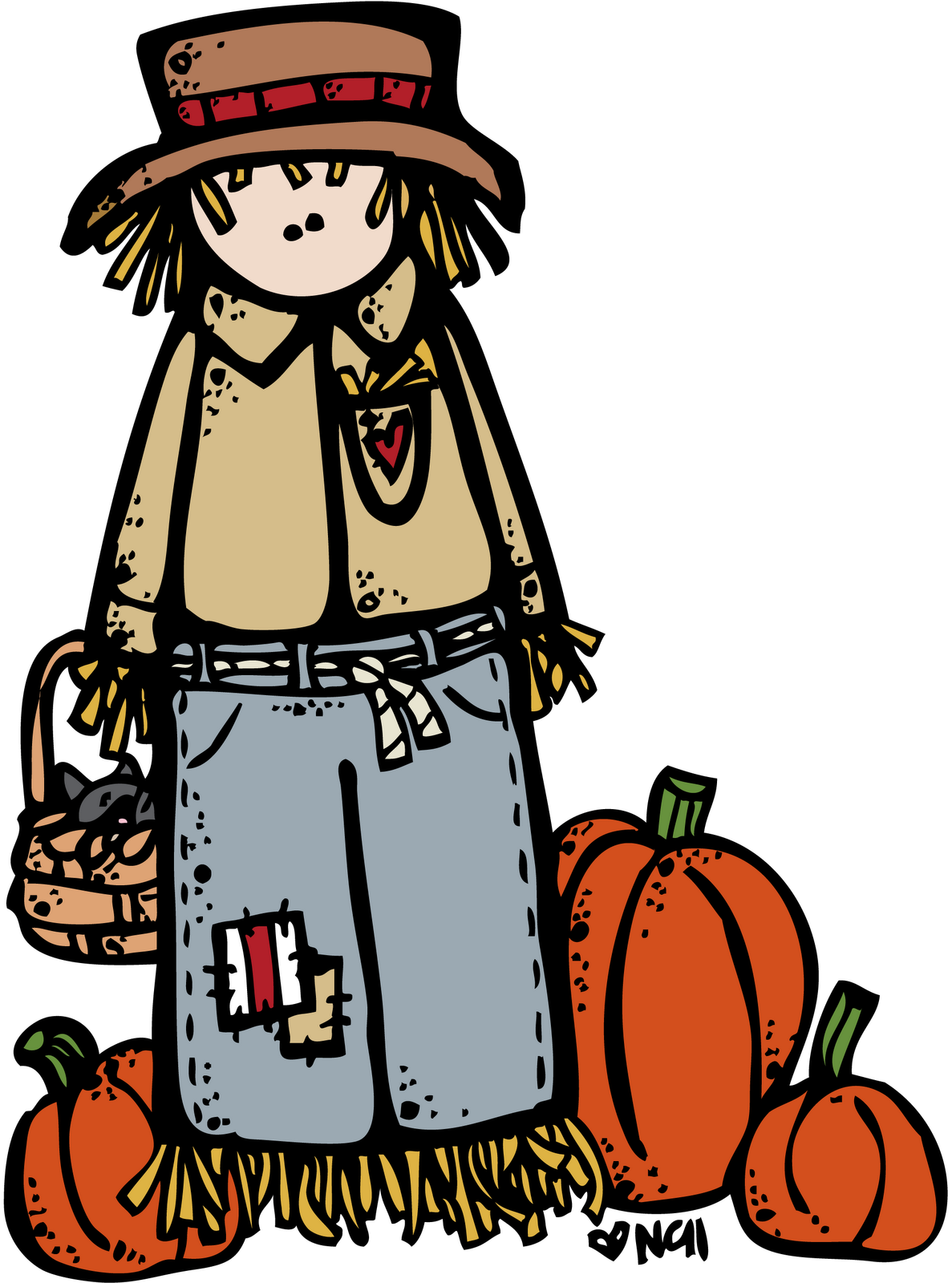 scarecrow clipart november fall