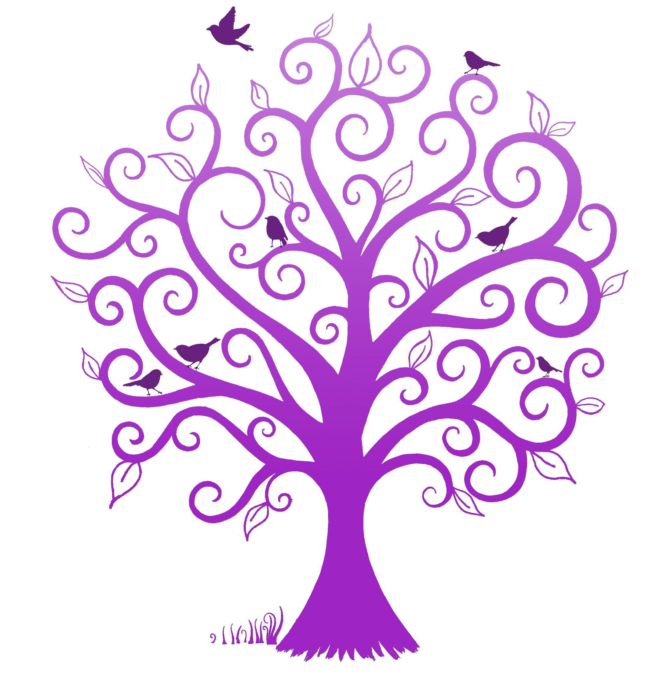 memory clipart purple tree