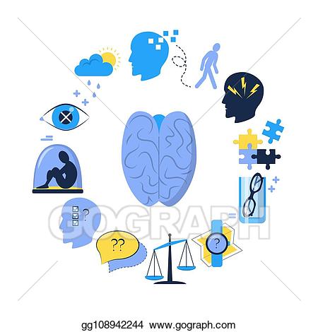 Memory clipart concept. Eps vector alzheimer s