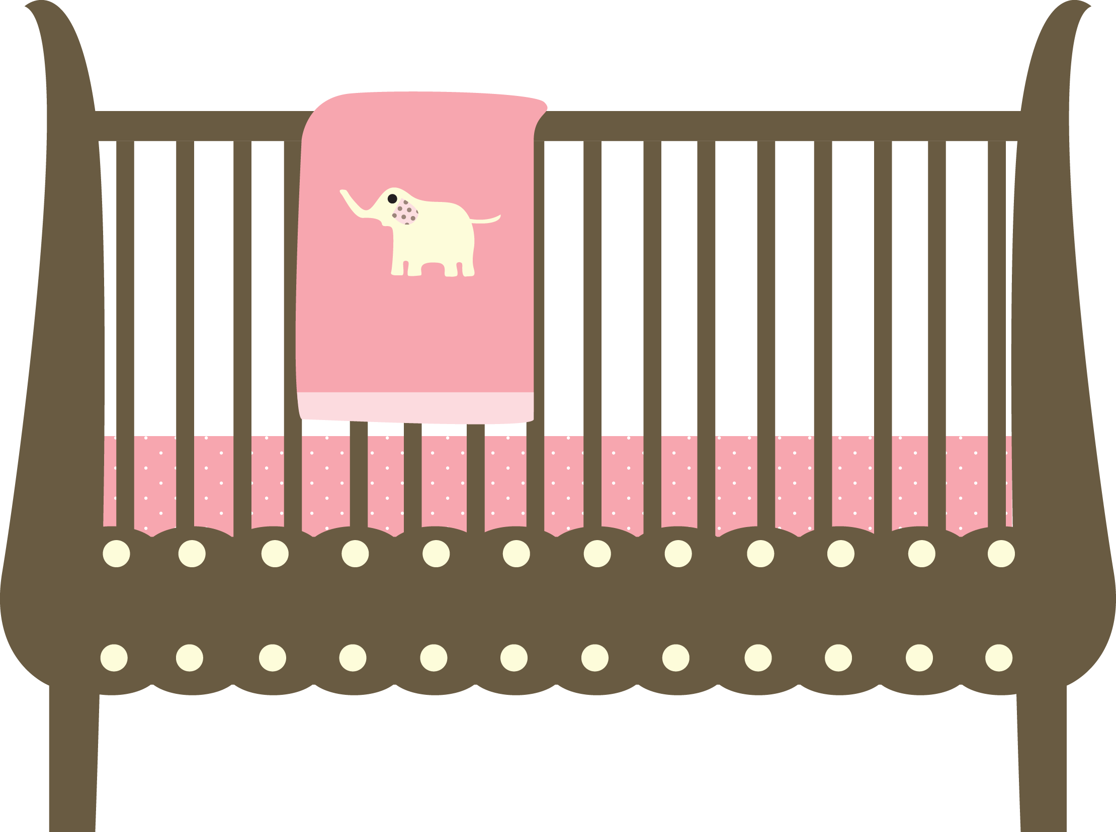 crib clipart pink crib