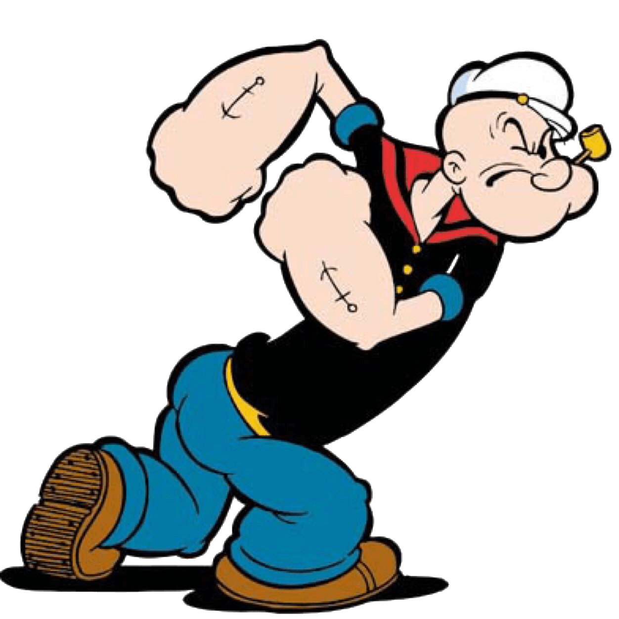 Muscle clipart clear background. Popeye transparent png stickpng
