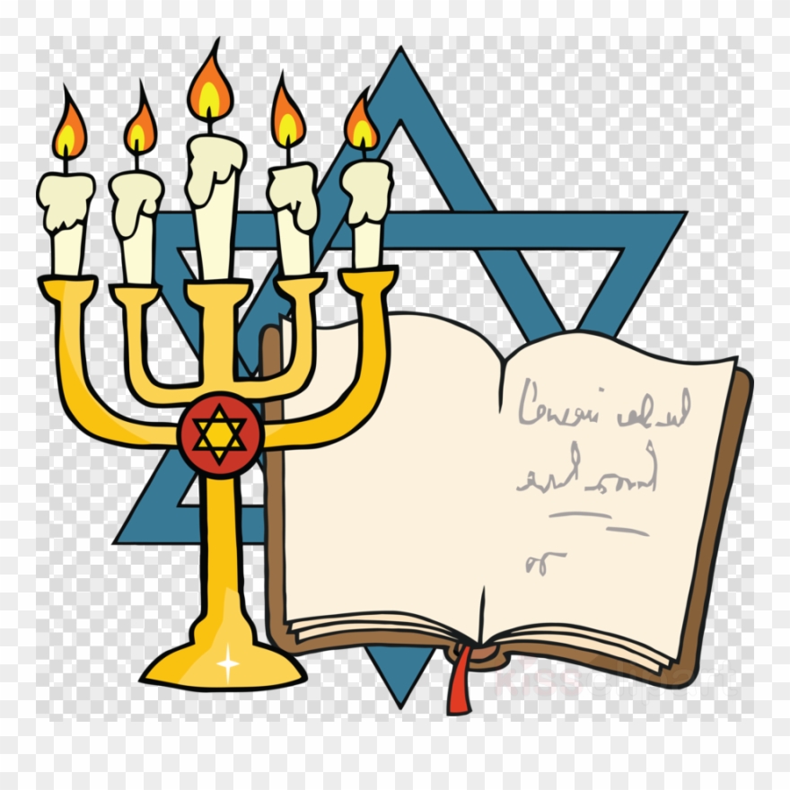 Star of david and. Menorah clipart cartoon