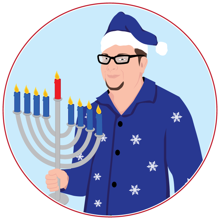 Munzee scavenger hunt christmas. Menorah clipart happy