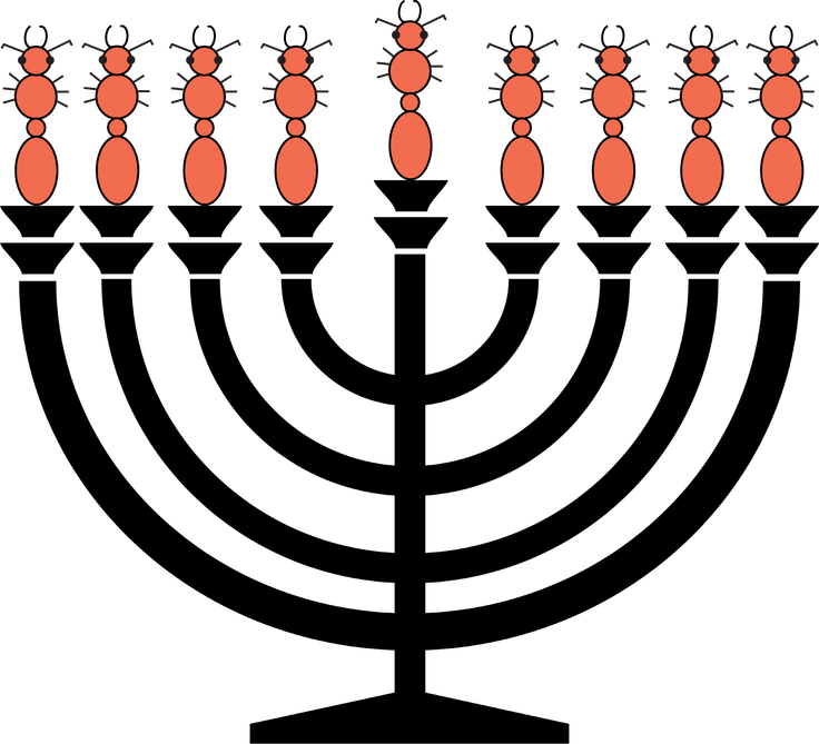 Menorah clipart happy. December the daily ant