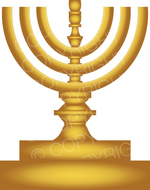 Menorah clipart lampstand. Golden chanukah clip art