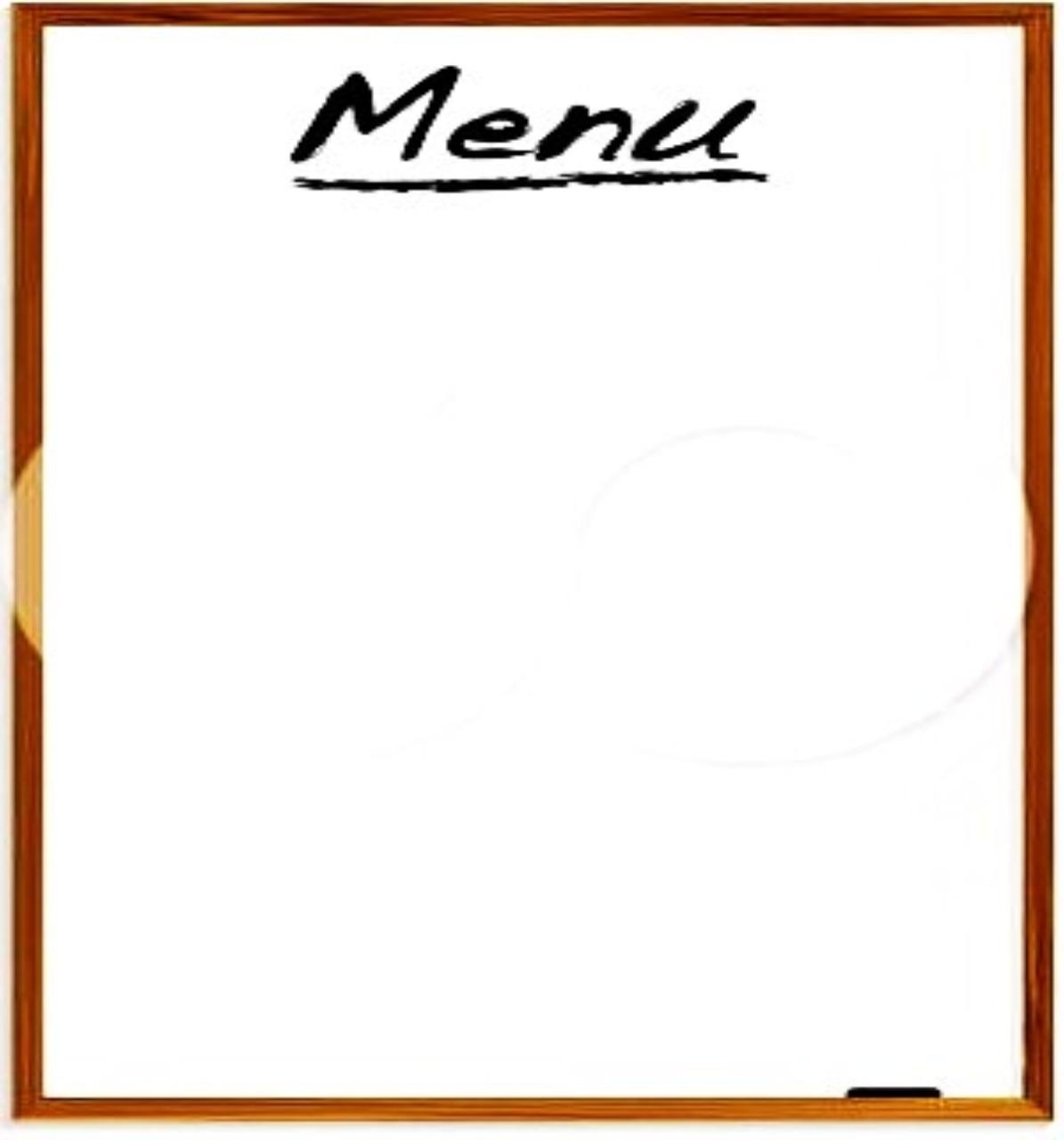 menu clipart blank menu