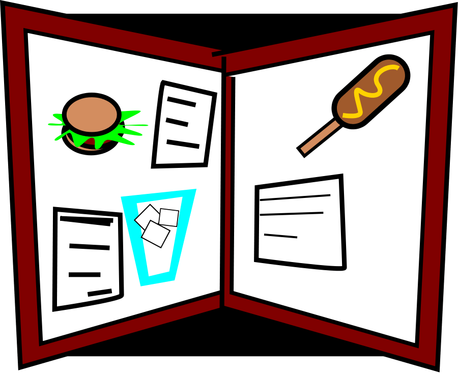 menu clipart dinner menu