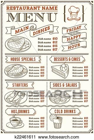 menu clipart restaraunt