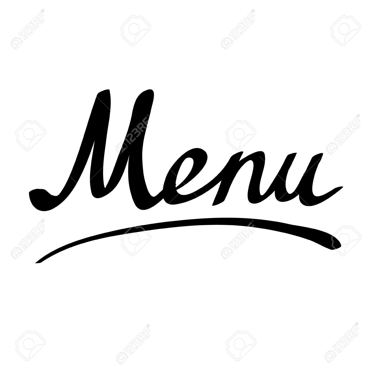 menu clipart word