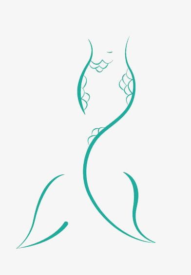 mermaid clipart abstract