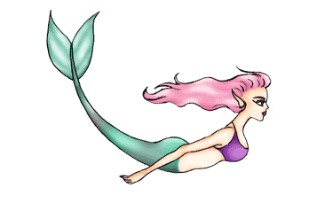  mermaids animated images. Mermaid clipart animation