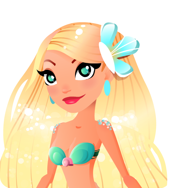 mermaid clipart aqua