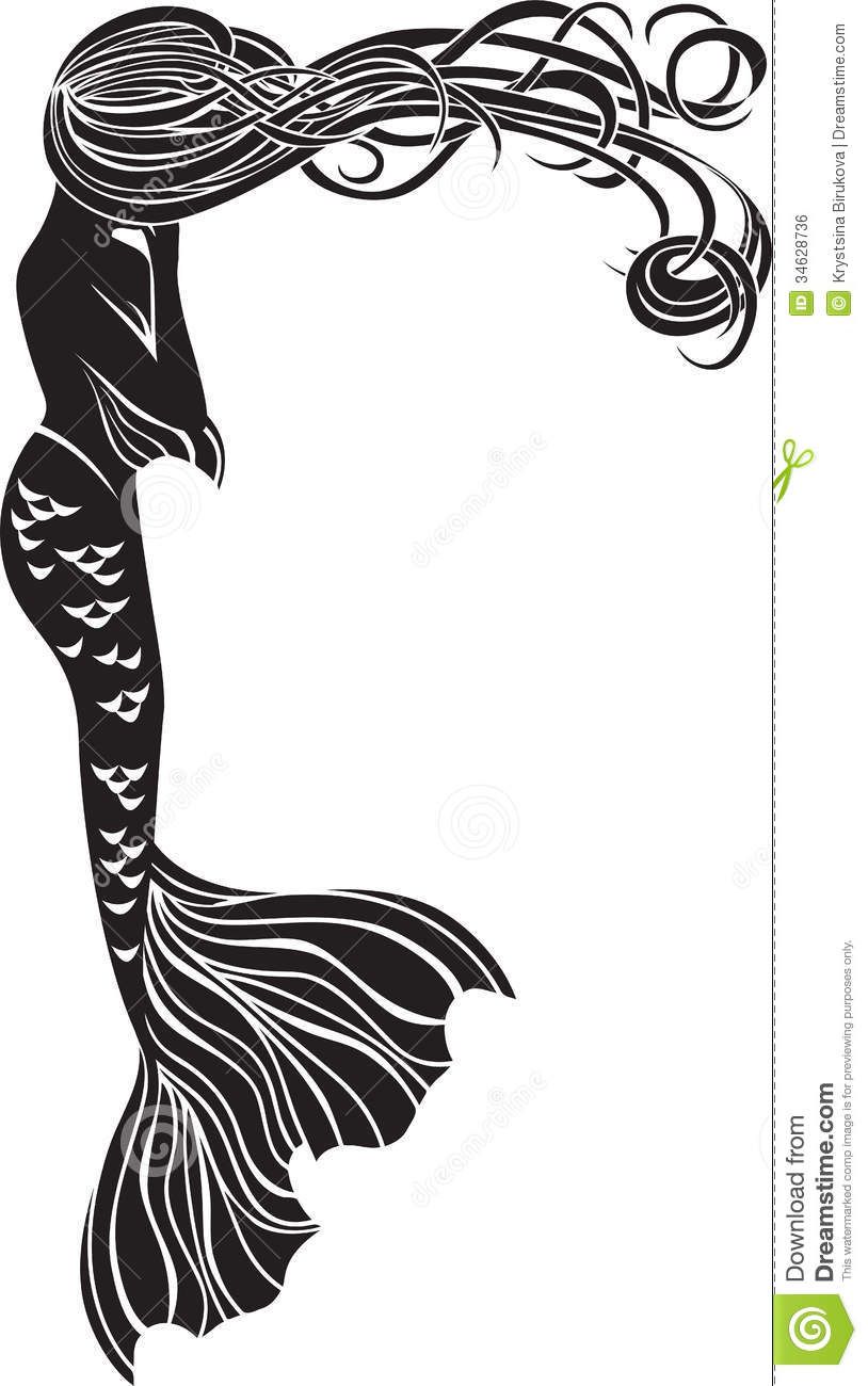 mermaid clipart art nouveau