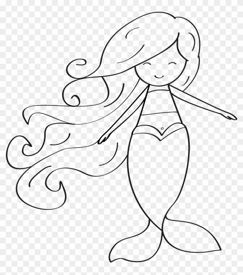 mermaid clipart easy