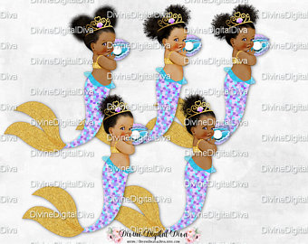 Mermaid clipart ethnic. American etsy 