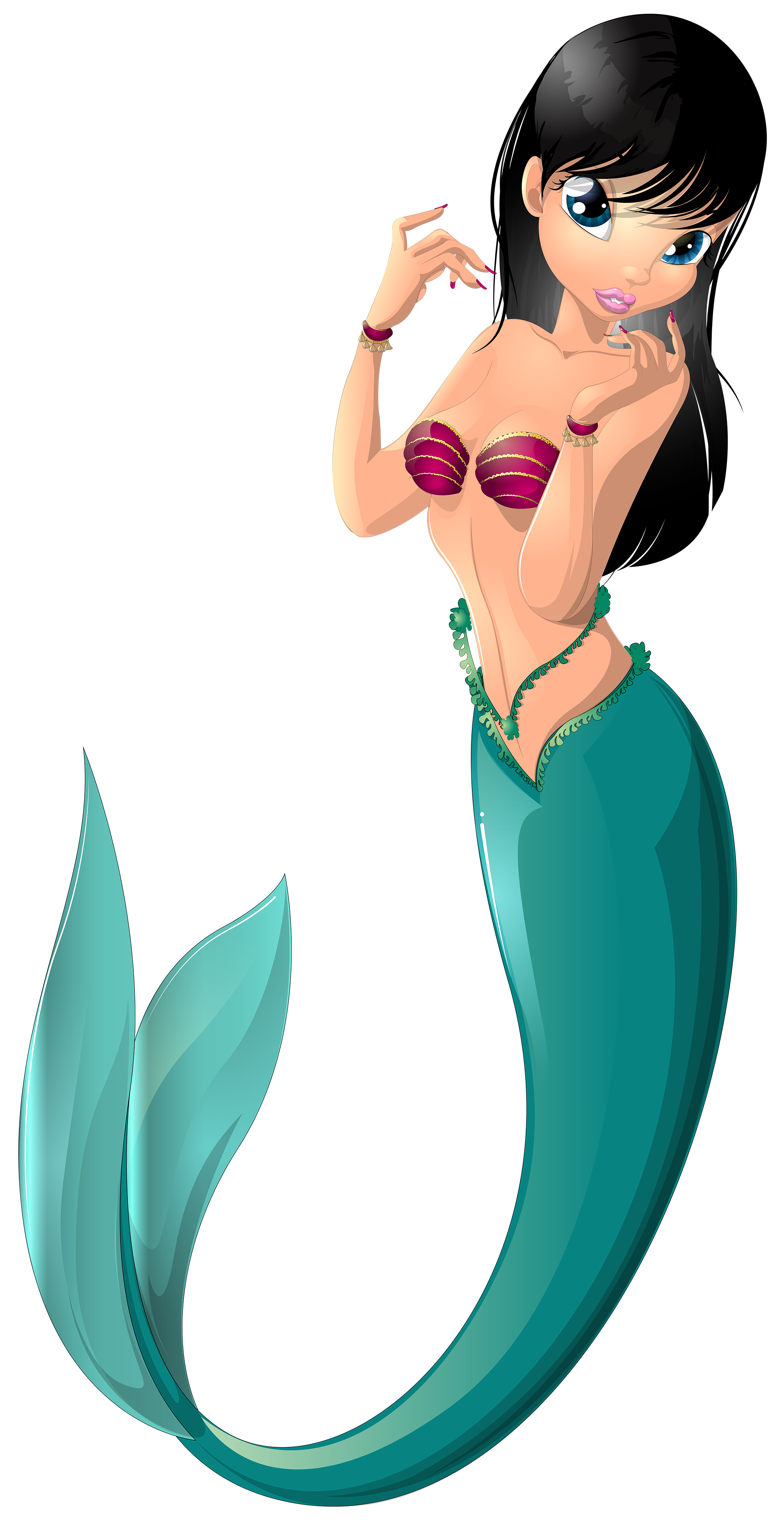 mermaid clipart monogram