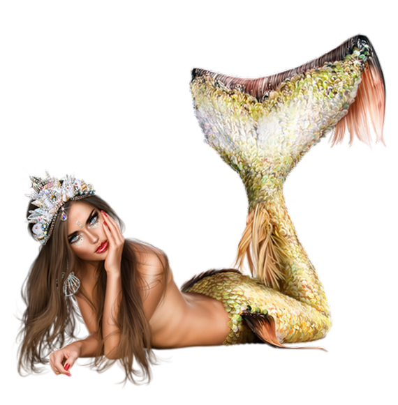 mermaid clipart pinup