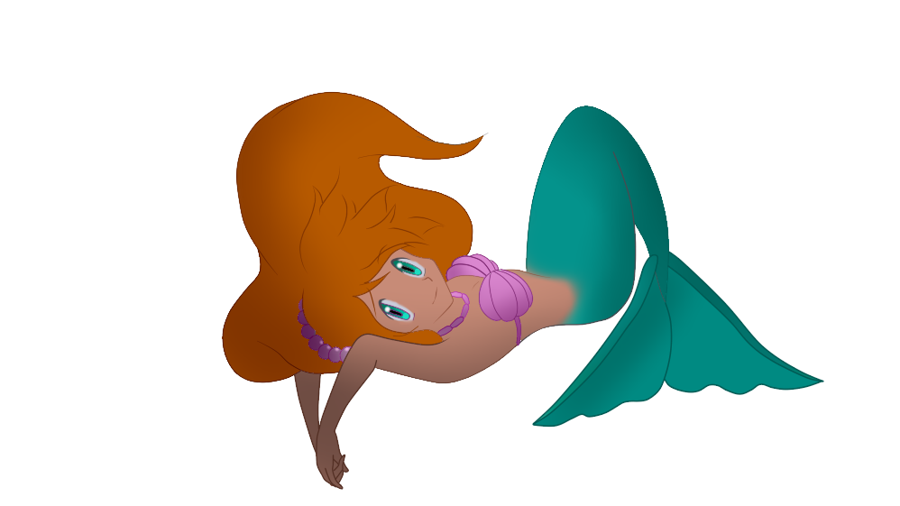 mermaid clipart shadow