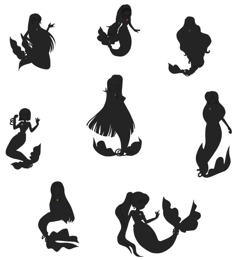 mermaid clipart shadow
