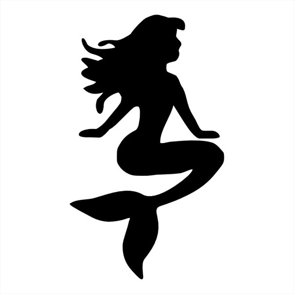 mermaid clipart stencil