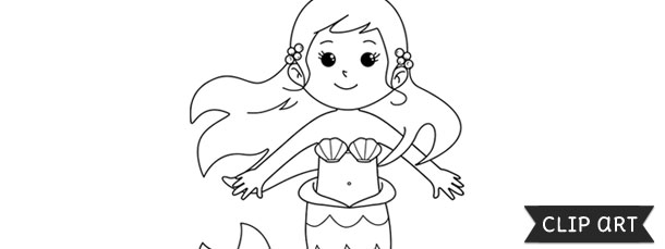 mermaid clipart template