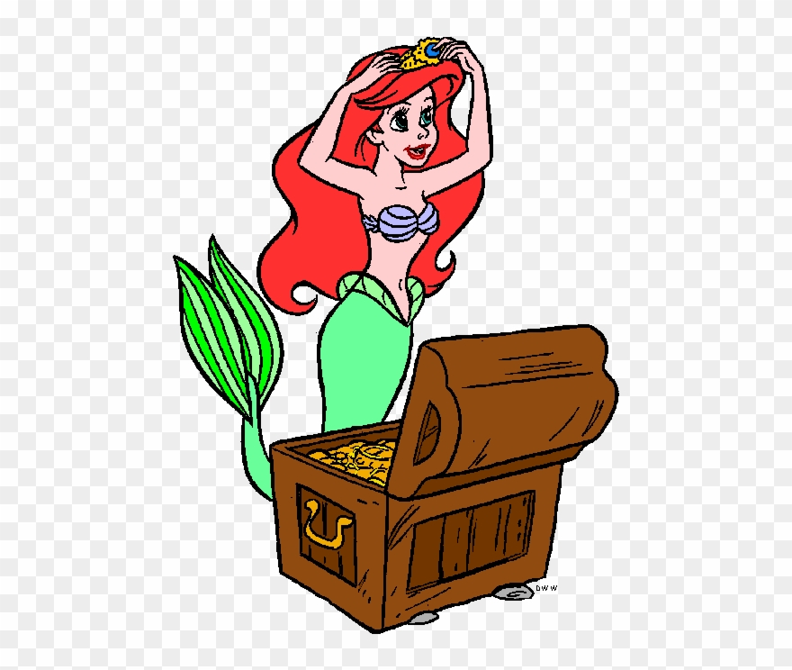Mermaid clipart treasure. T ndi sz disney