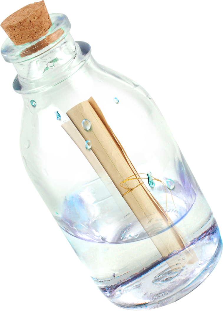 By etin on deviantart. Message in a bottle png
