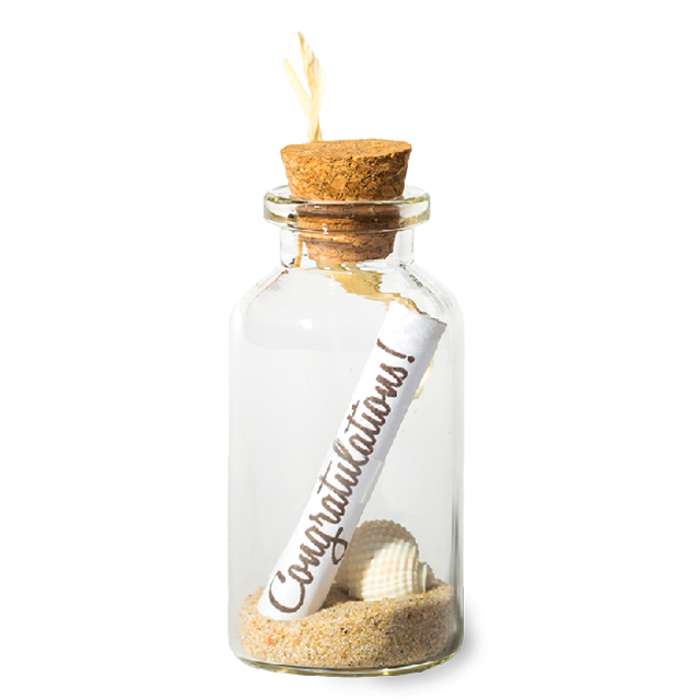 Message in a bottle png. Red elk congratulations