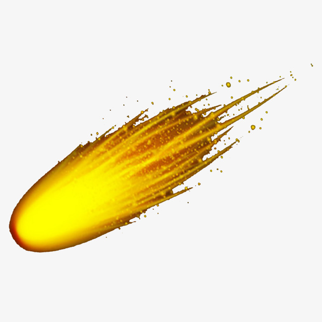 Meteor clipart. Golden outer space png