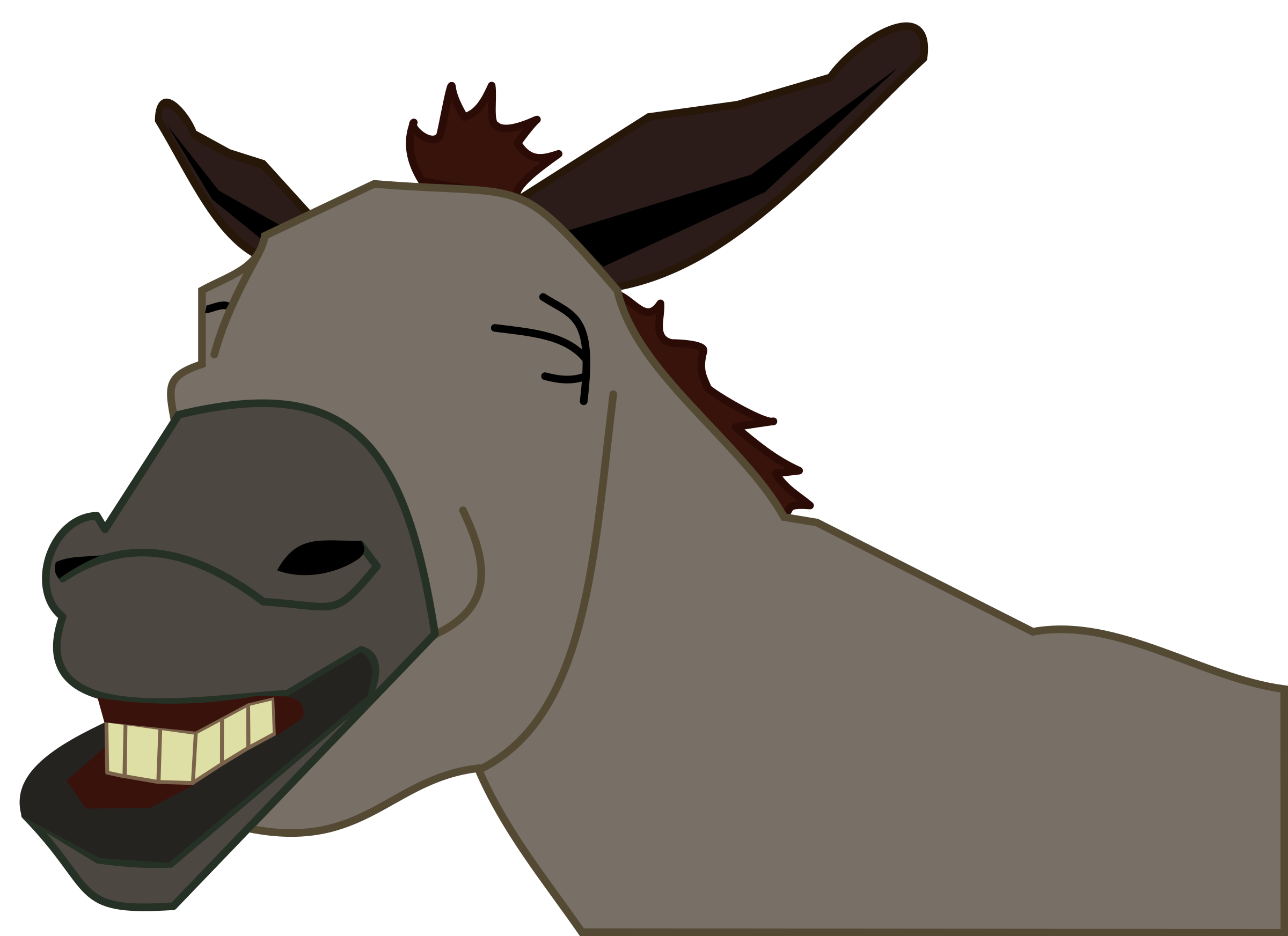 mule clipart donkey face