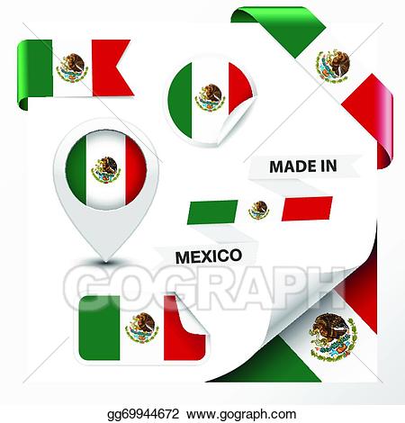 Mexican clipart ribbon. Vector stock made in