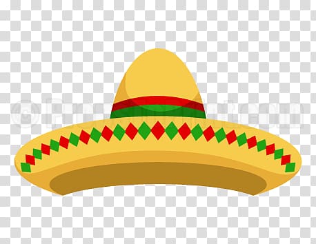 Taco hat illustration sombrero. Mexico clipart background