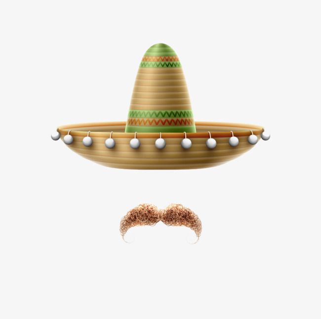 Mexican hat beard image. Mexico clipart background