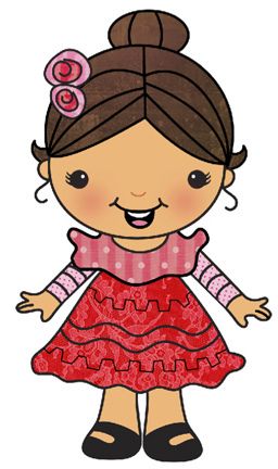 Mexico clipart childrens. Mexican girl fg small