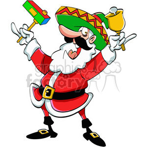 Mexico clipart christmas. Mexican santa claus cartoon