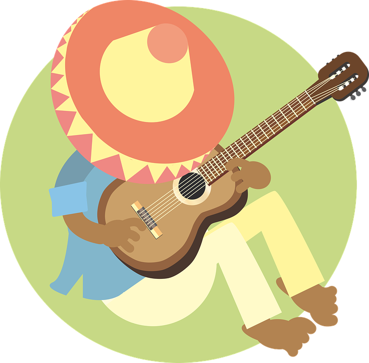 Free photo music mexican. Mexico clipart colorful guitar