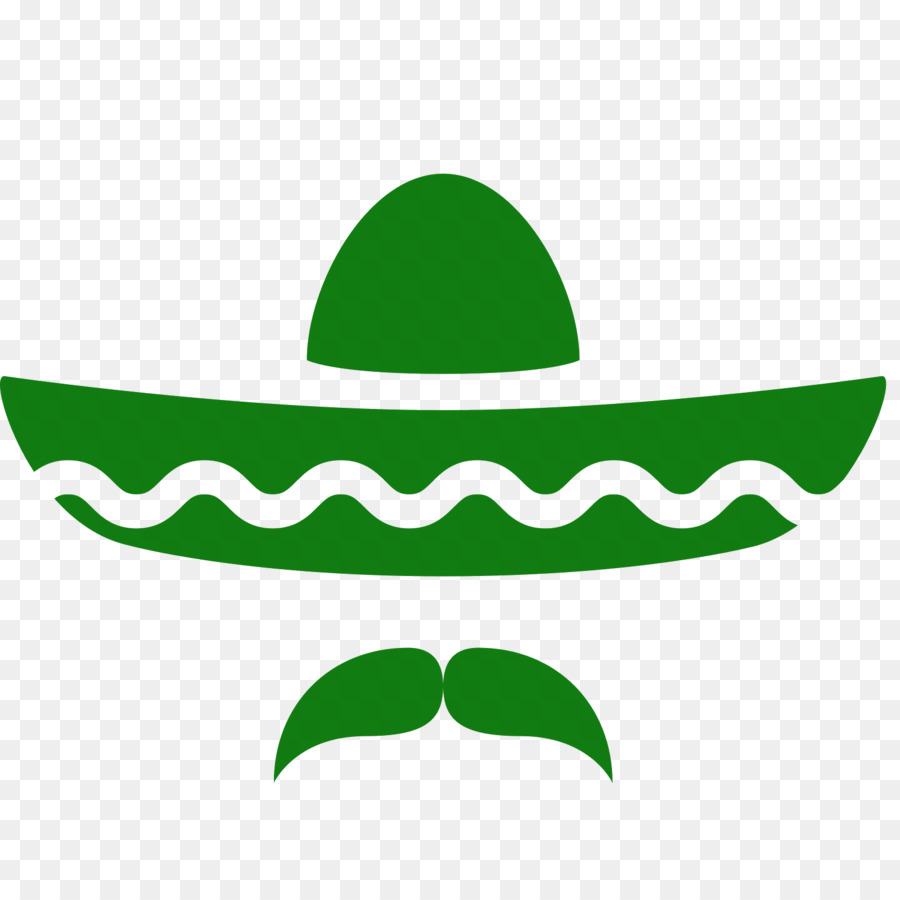 Mexico clipart green. Leaf logo sombrero moustache