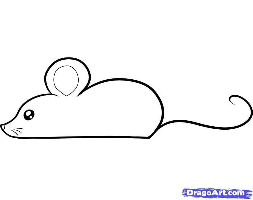 Mice clipart easy. How to draw a