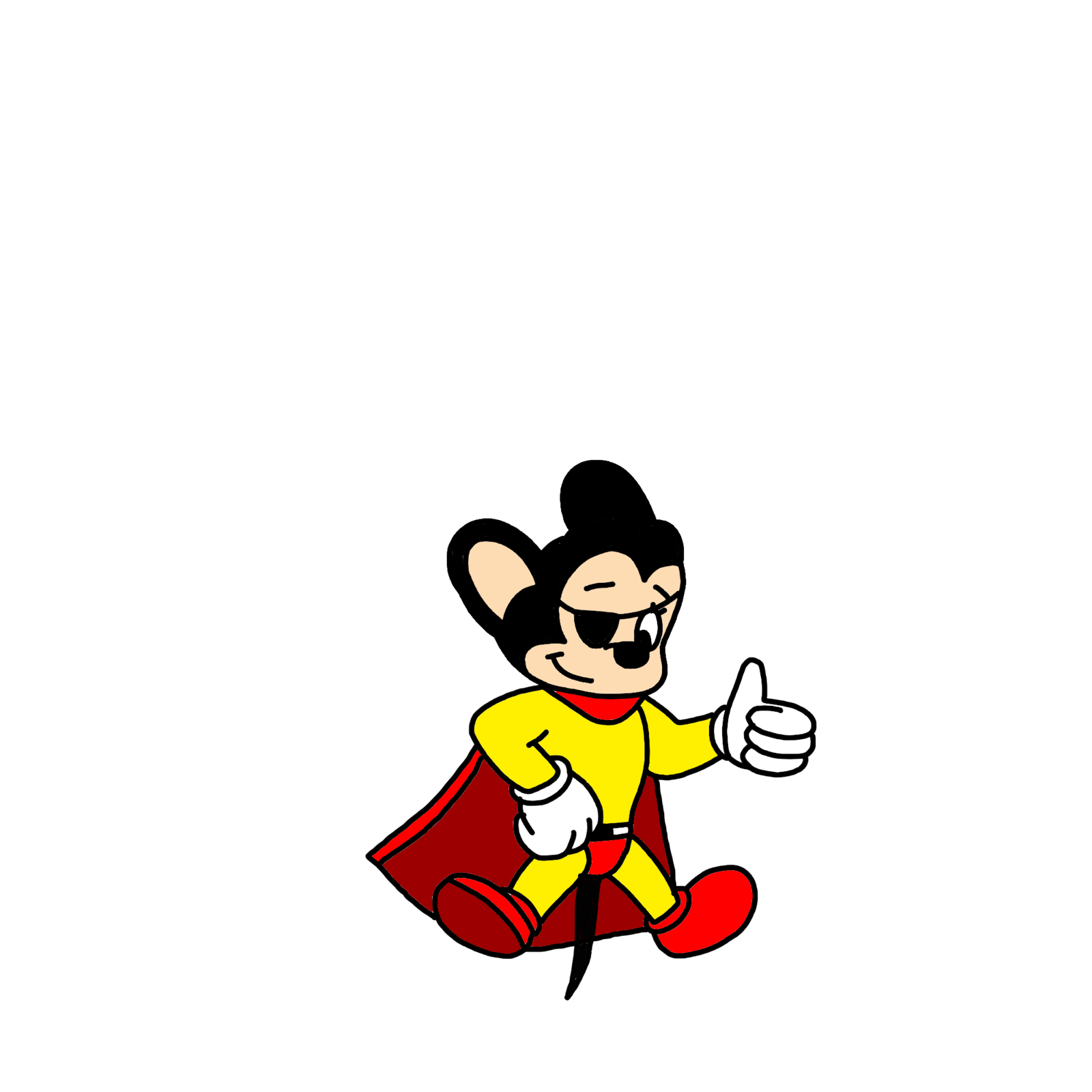 Mice clipart halloween. Mighty mouse with eyepatch