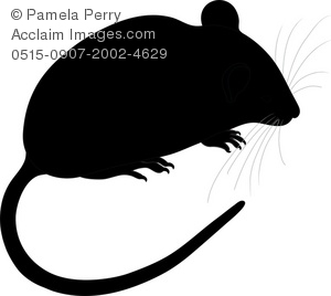 Mice clipart silhouette. Clip art illustration of