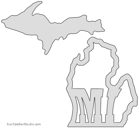 michigan clipart template