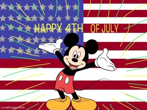 Happy th of disney. Mickey clipart 4th july