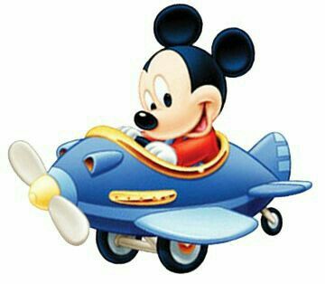 mickey clipart airplane
