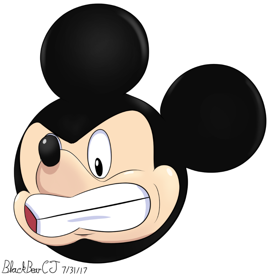 mickey clipart angry