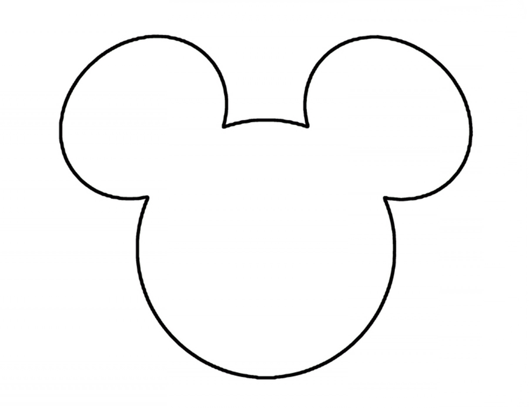 mickey clipart black and white