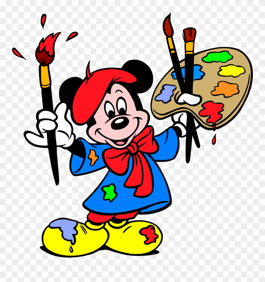 Mickey clipart painting. Mais em png e