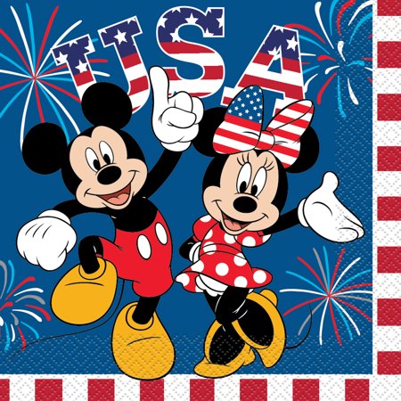 Minnie mouse paper luncheon. Mickey clipart patriotic