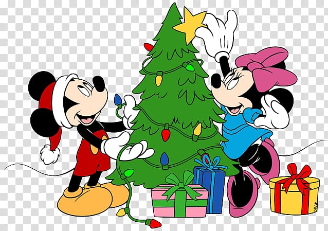 Mouse minnie pluto christmas. Mickey clipart tree